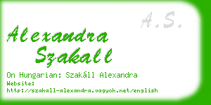 alexandra szakall business card