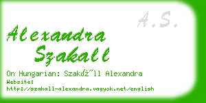 alexandra szakall business card